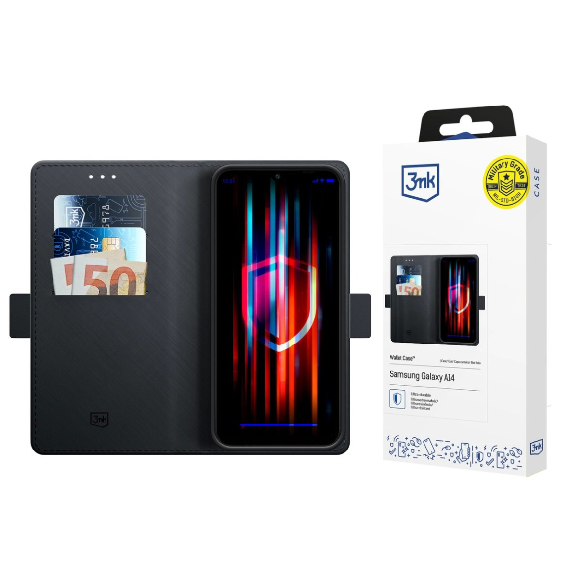 3mk Wallet Dėklas Samsung Galaxy A14 4G - Juodas 3mk Wallet Dėklas Samsung Galaxy A14 4G - Juodas