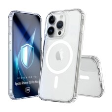 iPhone 15 Pro Max dėklas 3mk Armor MagCase – skaidrus
