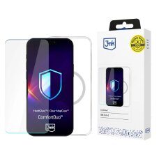 Samsung Galaxy S25 Ultra dėklas 3mk ComfortDuo Clear + stiklas – skaidrus