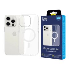iPhone 15 Pro Max dėklas 3mk EverClear MagCase – skaidrus