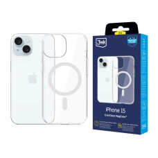 iPhone 15 dėklas 3mk EverClear MagCase – skaidrus