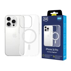 iPhone 16 Pro dėklas 3mk EverClear MagCase – skaidrus