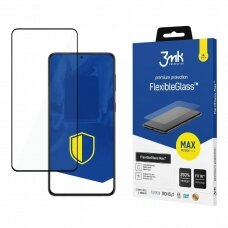 LCD apsauga 3MK FlexibleGlass Max Samsung Galaxy S22 Plus Juodais kraštais
