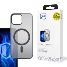 iPhone 12 Pro Max dėklas 3mk Frosty MagCase – juodas
