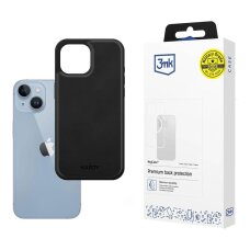 iPhone 14 dėklas 3mk Hardy Apple Silky Leather MagCase – juodas
