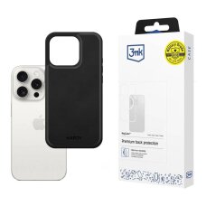 iPhone 15 Pro Max 3mk Hardy Apple Silky Leather MagCase dėklas – juodas