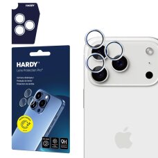 iPhone 17 Pro / 17 Pro Max 3mk HARDY Lens Protection Pro kameros stiklas – sidabrinis