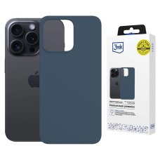 iPhone 15 Pro Max dėklas 3mk Hardy MagSilicone – tamsiai mėlynas