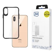iPhone Xs Max dėklas 3mk Satin Armor Case+ – permatomas juodas