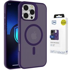 iPhone 16 Pro Max 3mk Smoke MagCase dėklas – violetinis skaidrus