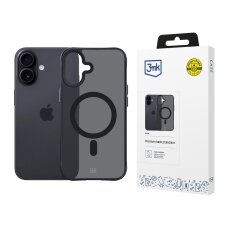 iPhone 17 dėklas 3mk Smoke MagCase – juodas, pusiau skaidrus