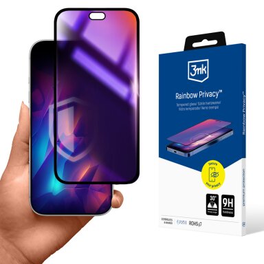 iPhone 18 Pro Max 3mk Rainbow Privacy privatumo apsauginis stiklas iPhone 18 Pro Max 3mk Rainbow Privacy privatumo apsauginis stiklas