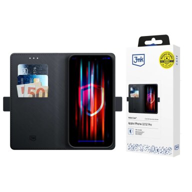 3mk Wallet Dėklas iPhone 12 / 12 Pro - Juodas 3mk Wallet Dėklas iPhone 12 / 12 Pro - Juodas