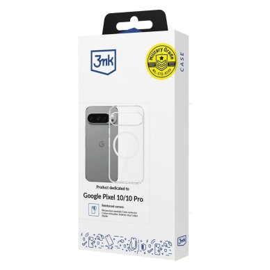 Google Pixel 10 / 10 Pro 3mk Armor Mag dėklas – permatomas 1 Google Pixel 10 / 10 Pro 3mk Armor Mag dėklas – permatomas 1