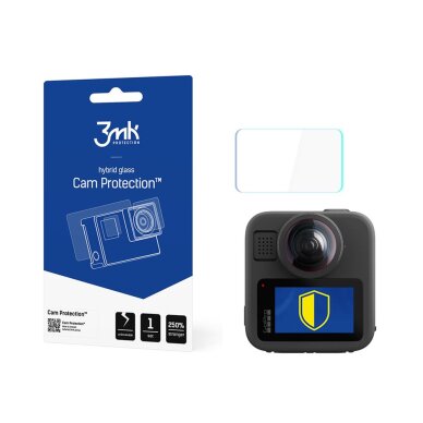 GoPro Max 2 3mk Cam Protection Glass kameros apsauginis stiklas GoPro Max 2 3mk Cam Protection Glass kameros apsauginis stiklas