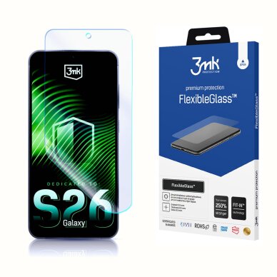 Samsung Galaxy S26 3mk FlexibleGlass hibridinis stiklas Samsung Galaxy S26 3mk FlexibleGlass hibridinis stiklas