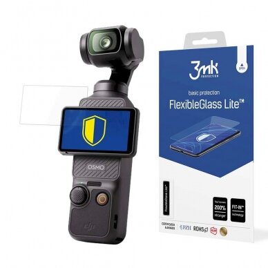 3mk FlexibleGlass Lite™ Lankstus apsauginis stiklas DJI Osmo Pocket 3