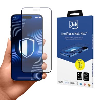 iPhone 18 Pro Max 3mk HardGlass Matt Max grūdintas stiklas iPhone 18 Pro Max 3mk HardGlass Matt Max grūdintas stiklas