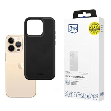 iPhone 13 Pro Max 3mk Hardy Apple Silky odinis MagCase dėklas - juodas