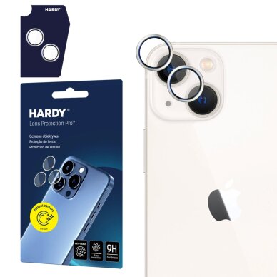 iPhone 15 / 15 Plus 3mk HARDY Lens Protection Pro kameros stiklas – sidabrinis iPhone 15 / 15 Plus 3mk HARDY Lens Protection Pro kameros stiklas – sidabrinis