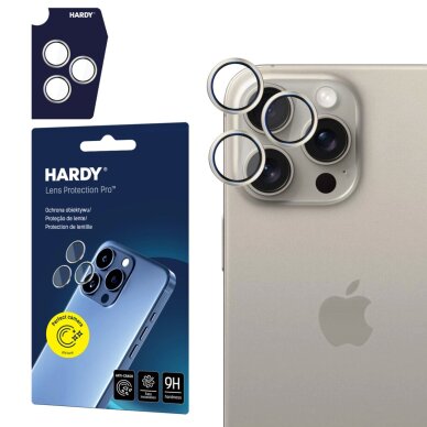iPhone 15 Pro Max 3mk HARDY Lens Protection Pro kameros stiklas – smėlinis iPhone 15 Pro Max 3mk HARDY Lens Protection Pro kameros stiklas – smėlinis