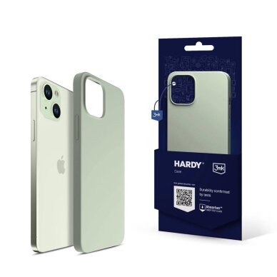 iPhone 15 Plus 3mk Hardy Silicone MagCase dėklas - žalias