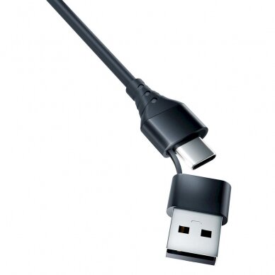 3mk Hyper Kabelis 3in1 USB-A - USB-C / USB-C - micro USB - Lightning 1.5m - Juodas 4 3mk Hyper Kabelis 3in1 USB-A - USB-C / USB-C - micro USB - Lightning 1.5m - Juodas 4