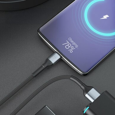 Krovimo kabelis 3mk Hyper Cable N-SERIES USB-A / MicroUSB 1 m 5V/2.4A 12 W – juodas 2