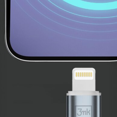 Krovimo kabelis 3mk Hyper Cable N-SERIES USB-C / Lightning 1 m 9V/2A 20 W – baltas 2