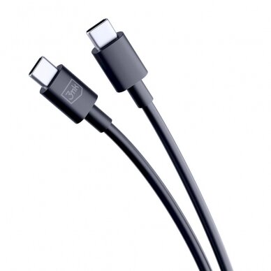 3mk Hyper Kabelis USB-C / USB-C 100W 1.2m - Juodas 3 3mk Hyper Kabelis USB-C / USB-C 100W 1.2m - Juodas 3