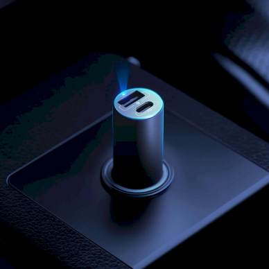 3mk Hyper Car Įkroviklis USB-C USB-A 100W - silver 3 3mk Hyper Car Įkroviklis USB-C USB-A 100W - silver 3