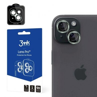 3mk Lens Protection Pro Kameros apsauga iPhone 15 Plus - Žalia 3mk Lens Protection Pro Kameros apsauga iPhone 15 Plus - Žalia