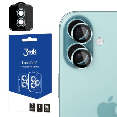 iPhone 17 3mk Lens Protection Pro grūdintas kameros stiklas – žalias iPhone 17 3mk Lens Protection Pro grūdintas kameros stiklas – žalias