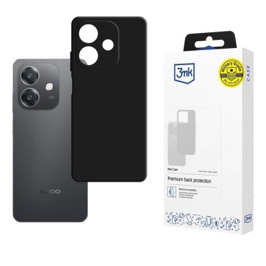 Oppo A40 / A40M / A3 4G dėklas 3mk Matt Case – matinės juodos