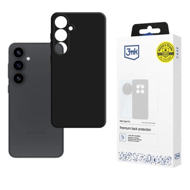 Samsung Galaxy S25+ dėklas 3mk Matt Case Pro – matinės juodos spalvos