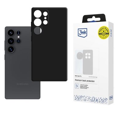 Samsung Galaxy S25 Ultra dėklas 3mk Matt Case Pro – matinės juodos