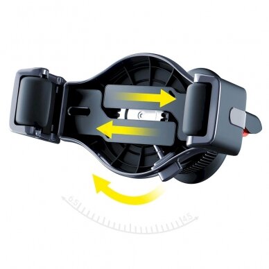 3mk Memo Hug car Telfono laikiklis air vent - Juodas 3 3mk Memo Hug car Telfono laikiklis air vent - Juodas 3