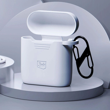 AirPods 2 3mk Silicon dėklas – baltas 1