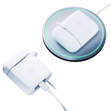 AirPods 2 3mk Silicon dėklas – baltas 6