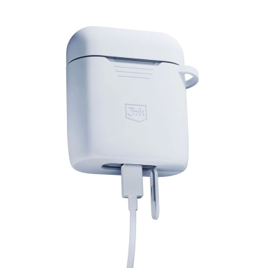 AirPods 2 3mk Silicon dėklas – baltas 7