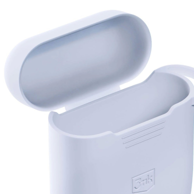 AirPods 2 3mk Silicon dėklas – baltas 9