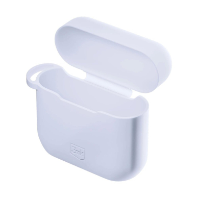 AirPods 3 3mk Silicon dėklas – baltas 4