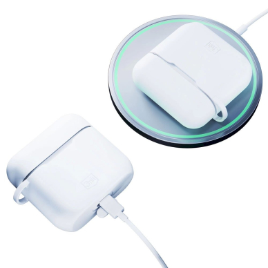 AirPods 3 3mk Silicon dėklas – baltas 6