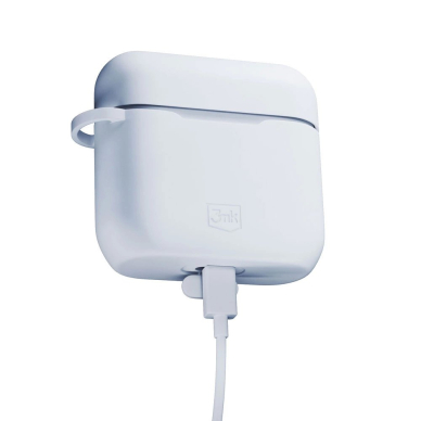 AirPods 3 3mk Silicon dėklas – baltas 7