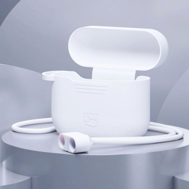 AirPods Pro / AirPods Pro 2 3mk Silicon dėklas – baltas 2