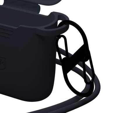 AirPods 4 3mk Silicone dėklas – juodas 10