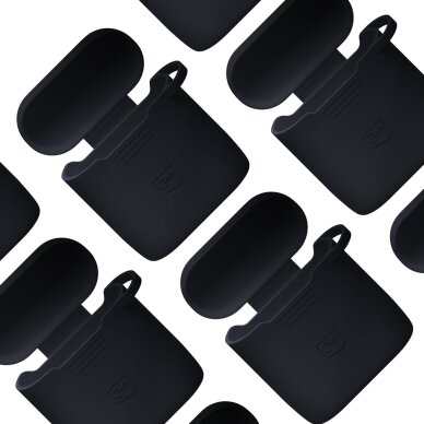 AirPods 4 3mk Silicone dėklas – juodas 8 AirPods 4 3mk Silicone dėklas – juodas 8