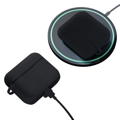 AirPods Pro 3 3mk Silicone dėklas – juodas 2 AirPods Pro 3 3mk Silicone dėklas – juodas 2