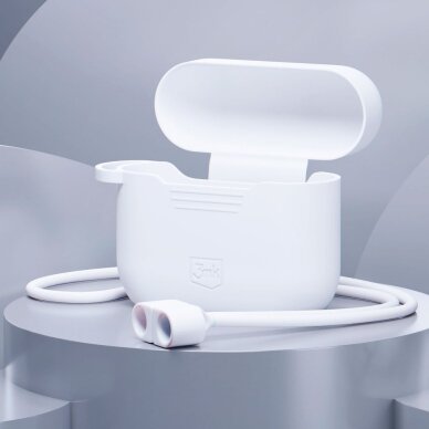 AirPods Pro 3 3mk Silicone dėklas – baltas 1
