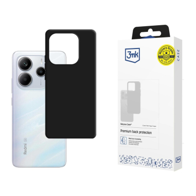 3mk Silikoninis Dėklas skirtas Xiaomi Redmi Note 14 5G - Juodas